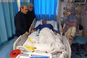 عیادت جبلی از مجروحان حادثه حمله رژیم صهیونیستی به صداوسیما