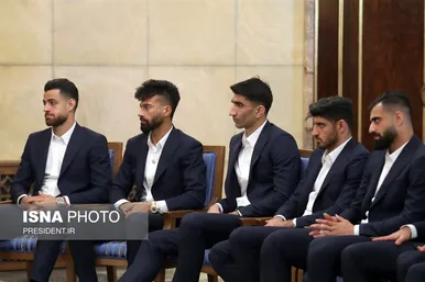 دیدار ملی‌پوشان فوتبال ایران با رییس جمهور