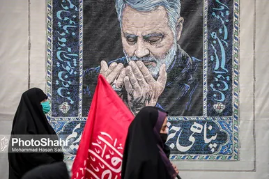اجتماع عزاداران فاطمی و تشییع پیکر 9 شهید دفاع مقدس و مدافع حرم