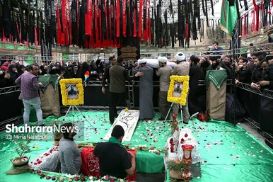 مراسم تشییع و تدفین پیکر پاک شهید گمنام در دانشکده منتظری مشهد