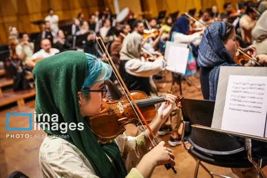 گزارش تصویری | تمرین ارکستر موسیقی ملی ایران