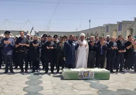 پیکر شهید &laquo;محمد مدیری&raquo; در مشهد مقدس تشییع شد