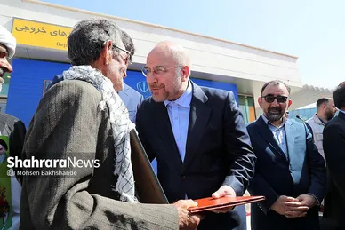 افتتاح فرودگاه گناباد با حضور رئیس مجلس و وزیر راه