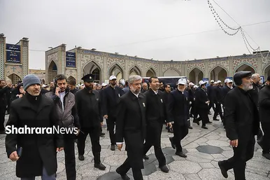 گزارش تصویری | مراسم تشییع پیکر همسر و فرزند معاون رئیس‌جمهور در مشهد