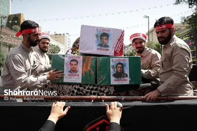 گزارش تصویری | تشییع پیکر ۴ شهید حملات رژیم صهیونیستی، در مشهد (۹ تیر ۱۴۰۴)