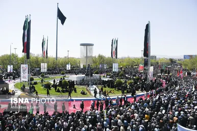 تشییع باشکوه پیکر سردار شهید زاهدی در اصفهان