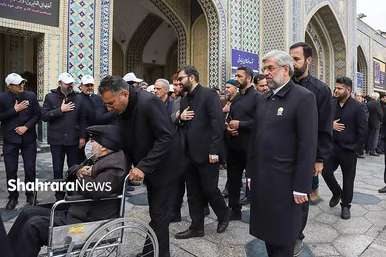 گزارش تصویری | مراسم تشییع پیکر همسر و فرزند معاون رئیس‌جمهور در مشهد