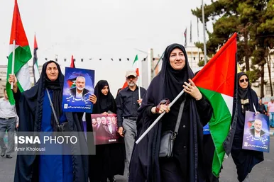 عکس‌هایی از مراسم تشییع پیکر شهید اسماعیل هنیه در تهران - ۱