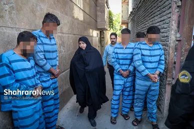 گزارش تصویری | بازسازی صحنه قتل در محله موعود مشهد