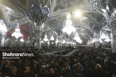 گزارش تصویری | آیین وداع با پیکر ۱۳ شهید گمنام در حرم مطهر رضوی