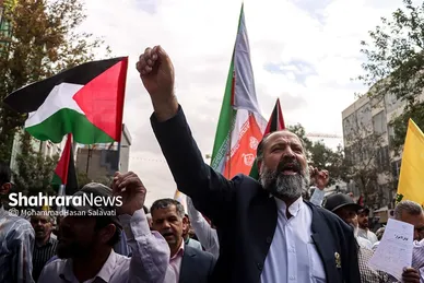 راهپیمایی انزجار مردم مشهد از جنایات رژیم صهیونیستی در لبنان و فلسطین