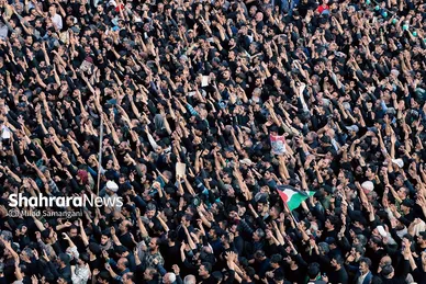عکس‌هایی از مراسم تشییع پیکر شهدای خدمت در مشهد (۱)