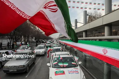 راهپیمایی خودرویی ۲۲ بهمن در مشهد