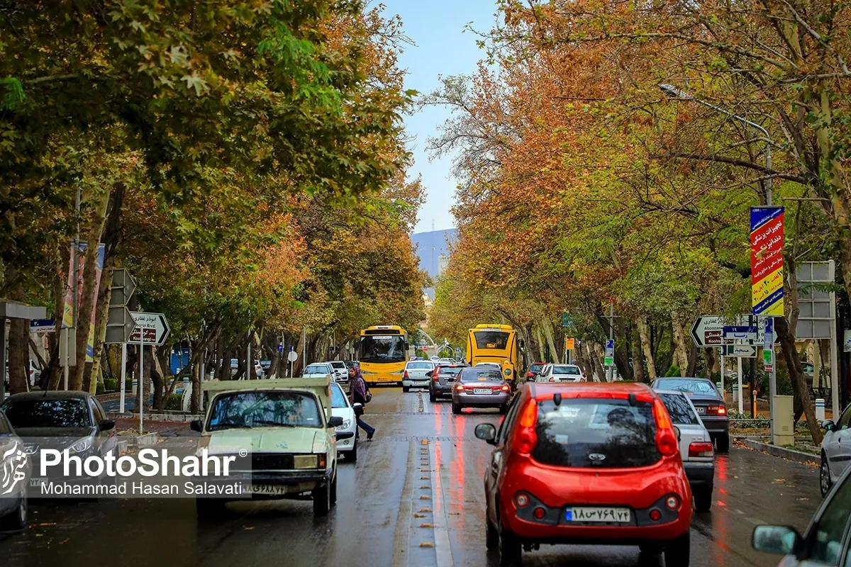 تداوم وزش باد و بارش‌های رگباری در خراسان رضوی | دمای امشب مشهد به ٣ درجه خواهد رسید (یکم آذر ١۴٠٢)