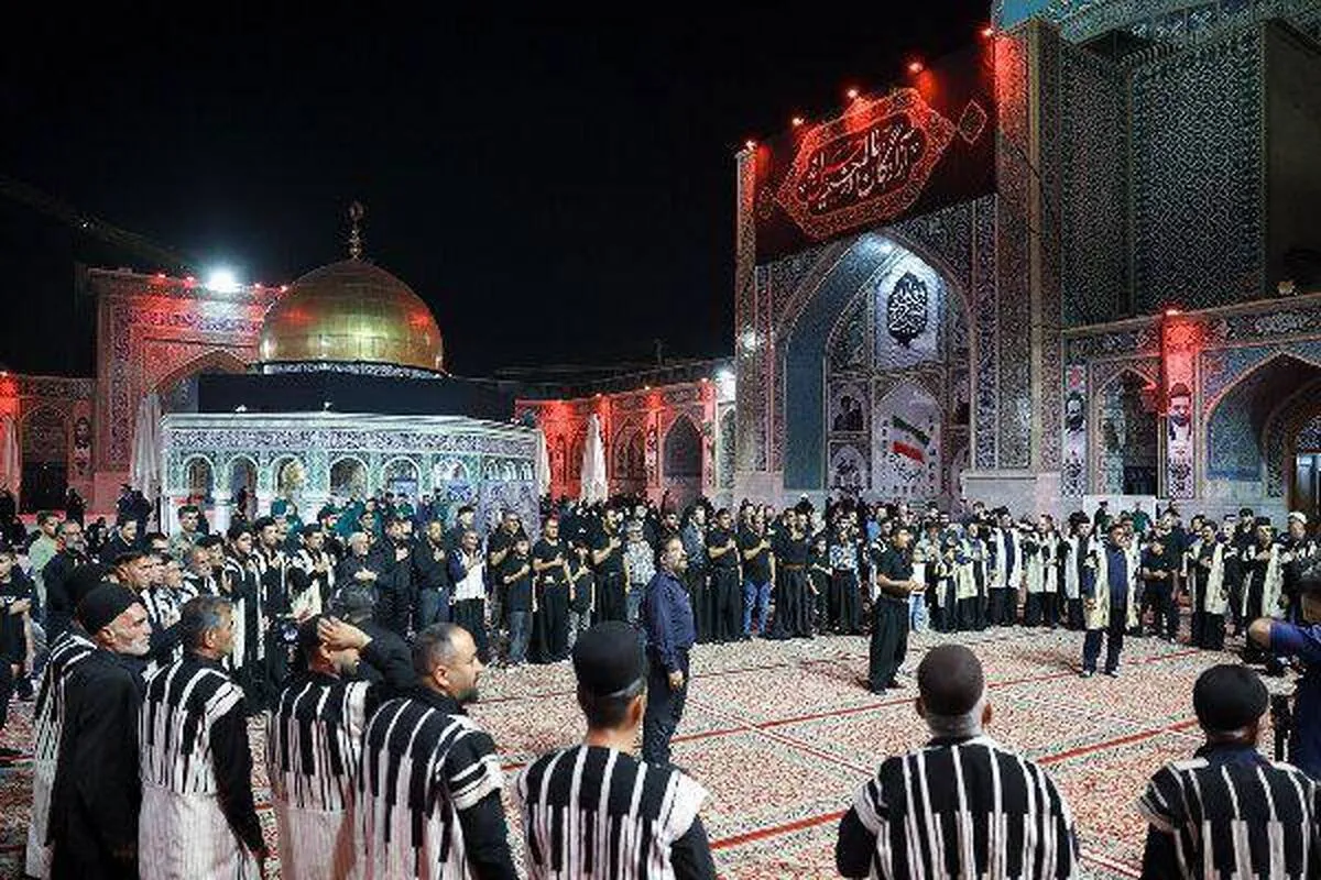 عزاداری سنتی بختیاری‌ها در حسینیه حرم مطهر رضوی    
