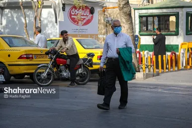 گزارش تصویری | آلودگی هوا،در کف خیابان های مشهد