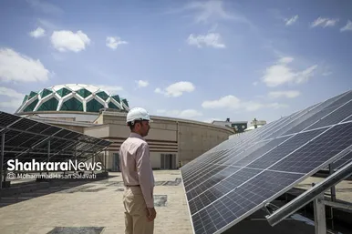 گزارش تصویری | بهره‌برداری از دو نیروگاه خورشیدی ۷ مگاواتی در مشهد