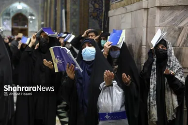 مراسم احیای شب بیست و یکم ماه رمضان در حرم مطهر رضوی‎‎
