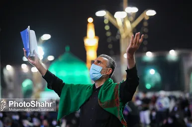 مراسم احیاء شب ۱۹ ماه مبارک رمضان در حرم مطهر رضوی