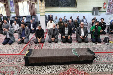 مراسم تشییع حاج فضل‌الله برهانی در حرم مطهر رضوی