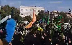 مراسم سوگواری زنان نوغان درمیدان طبرسی