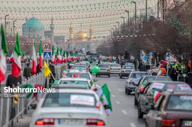 راهپیمایی خودرویی ۲۲ بهمن در مشهد