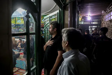 مراسم عزاداری شب هفتم محرم در حسینیه سادات نبی مهاجران افغانستانی‎