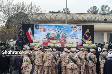 ورود پیکر مطهر ۱۲ شهید گمنام به مشهد