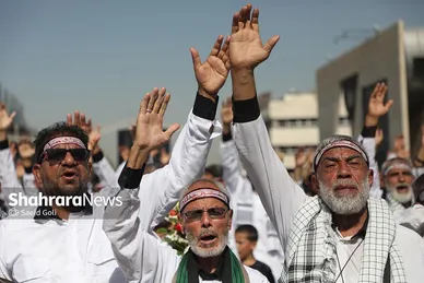 مراسم استقبال کاروان پیاده انصار الحسین (ع)