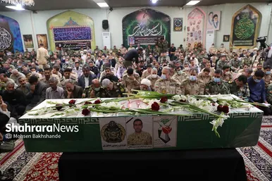 مراسم تشییع پیکر مطهر سرباز شهید «احمد لطفی» در مشهد