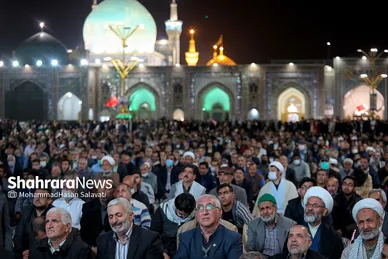مراسم وداع با شهدای حادثه تروریستی شاهچراغ در حرم مطهر رضوی
