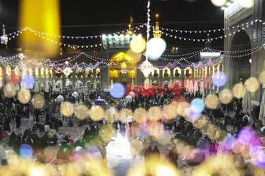 حرم مطهر امام رضا (ع) در نیمه شعبان