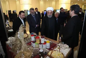 روحانی از نمایشگاه دستاوردها و توانمندی&zwnj;های وزارت جهاد کشاورزی بازدید کرد