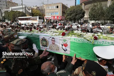 مراسم تشییع پیکر مطهر سرباز شهید «احمد لطفی» در مشهد