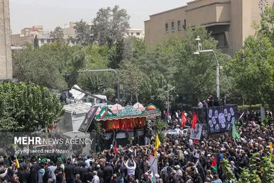 عکس‌هایی از مراسم تشییع پیکر شهید اسماعیل هنیه در تهران- ۲