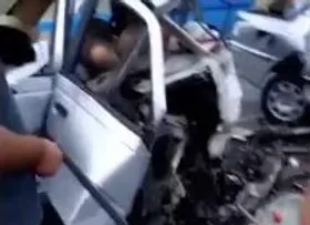 تصادف وحشتناک ۲ پژو در مشگین شهر، ۸ کشته و زخمی + فیلم