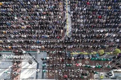 گزارش تصویری | نماز عید فطر در حرم امام‌رضا(ع)