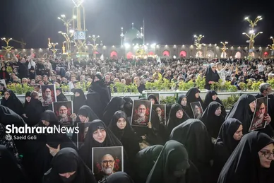 گزارش تصویری | مراسم وداع با شهید مقاومت، حجت‌الاسلام سیداسماعیل خطیب در حرم مطهر رضوی