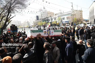 گزارش تصویری | مراسم تشییع پیکر ۴ شهید دفاع از وطن در مشهد