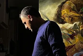 العجل؛ اثر جدید حسن روح&zwnj;الامین برای شهدای بیمارستان المعمدانی غزه + عکس