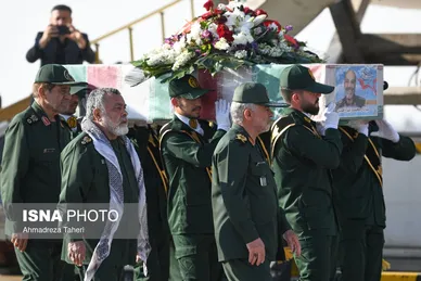 مراسم استقبال از پیکر شهید زاهدی