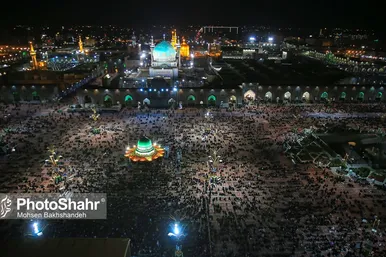 مراسم احیاء شب ۱۹ ماه رمضان در حرم مطهر رضوی