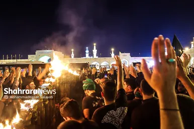 آئین سنتی مشعل گردانی نجفی‌ها در شب تاسوعا