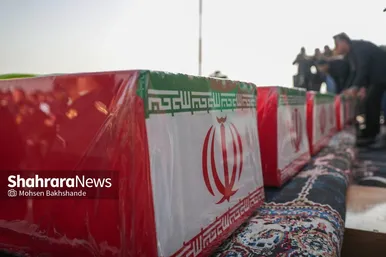 گزارش تصویری | مراسم استقبال از پیکر ۱۳ شهید گمنام دفاع مقدس در مشهد