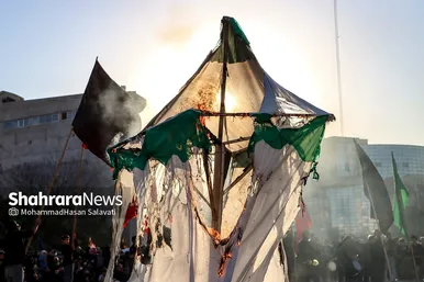 آیین خیمه سوزان عصر عاشورا در مشهد