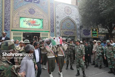 مراسم تشییع پیکر مطهر سرباز شهید «احمد لطفی» در مشهد