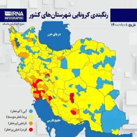 آخرین وضعیت رنگ بندی شهرهای کشور