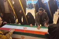 مراسم تشییع پیکر شهدای حمله اسرائیلی - آمریکایی در بهشت‌زهرا(س) تهران + فیلم