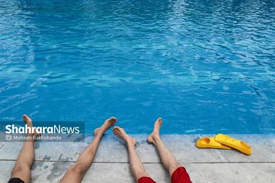 عکس‌هایی از استخر روباز پارک ملت