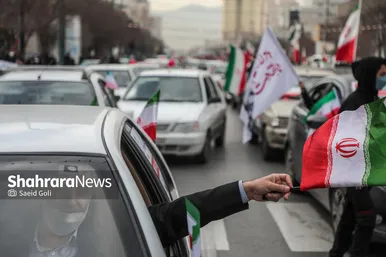 راهپیمایی خودرویی ۲۲ بهمن در مشهد